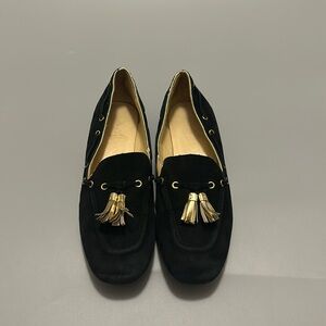 Ivanka Trump BlackGold Tassel Loafers SIZE 7